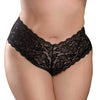 Hookup Panties Pleasure Pearl Boy Shorts Black XL-XXL