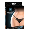 Hookup Panties Remote Lace Peek A Boo Black XL-XXL