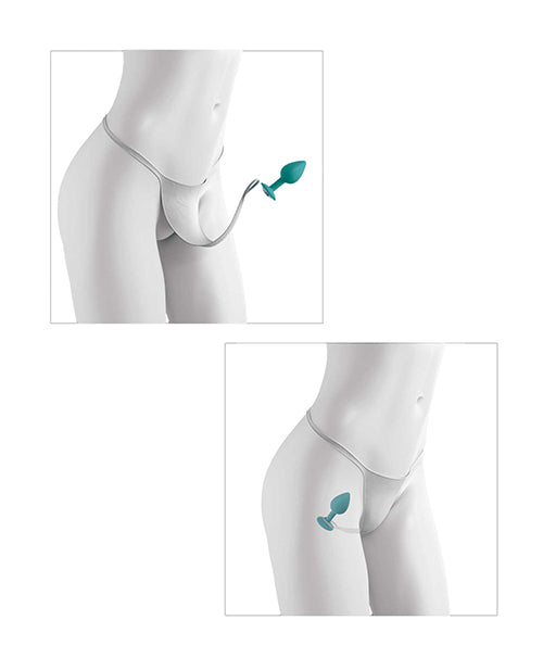 Hookup Panties Crotchless Secret Gem White S-L