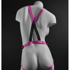 Dillio 7" Strap-On Suspender Harness Set - Pink