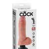 King Cock 8" Vibrating Cock w/Balls - Flesh
