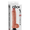 King Cock 10" Vibrating Cock w/Balls - Flesh