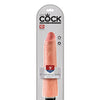 King Cock  9" Vibrating Stiffy - Flesh