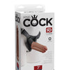 King Cock Strap-On Harness w/7" Two Cocks One Hole - Tan