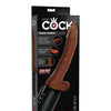 King Cock Plus Thrusting, Warming & Vibrating  7.5" Triple Threat Dong - Brown