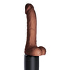 King Cock Plus Thrusting, Warming & Vibrating  7.5" Triple Threat Dong - Brown