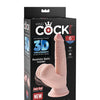 King Cock Plus 6" Triple Density Cock w/Swinging Balls - Ivory