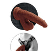 King Cock Plus 8" Triple Density Cock w/Swinging Balls - Brown