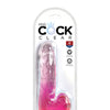 King Cock Clear 6" Cock w/Balls - Pink