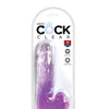 King Cock Clear 6" Cock w/Balls - Purple