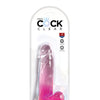 King Cock Clear 7" Cock w/Balls - Pink