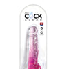 King Cock Clear 8" Cock w/Balls - Pink