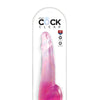 King Cock Clear 10" Cock w/Balls - Pink