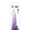 King Cock Clear 10" Cock w/Balls - Purple