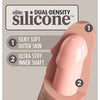 King Cock Elite 6" Dual Density Silicone Cock - Light
