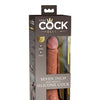 King Cock Elite 7" Dual Density Silicone Cock - Tan