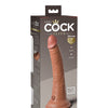King Cock Elite 7" Dual Density Silicone Cock - Tan
