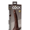 King Cock Elite 7" Dual Density Silicone Cock - Brown