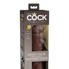 King Cock Elite 8" Dual Density Silicone Cock - Brown