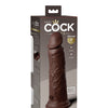King Cock Elite 8" Dual Density Silicone Cock - Brown