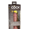 King Cock Elite 6" Dual Density Vibrating Silicone Cock - Light