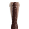 King Cock Elite 7" Dual Density Vibrating Silicone Cock w/Remote - Brown