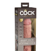 King Cock Elite 8" Dual Density Vibrating Silicone Cock - Light