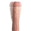 King Cock Elite 9" Dual Density Vibrating Silicone Cock w/Remote - Light