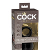 King Cock Elite The Crown Jewels Vibrating Swinging Balls - Black