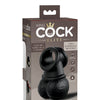 King Cock Elite The Crown Jewels Vibrating Swinging Balls - Black