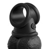 King Cock Elite The Crown Jewels Vibrating Swinging Balls - Black
