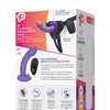 Pegasus 6" Rechargeable Curved Peg w/Adjustable Harness & Remote Set - Purple