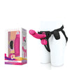 Pegasus 6.5" Rechargeable Dildo w/Balls Adjustable Harness & Remote Set - Pink