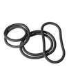 Xplay Gear 9"/12"/15" Silicone Slim Wrap Rings - Pack of 3 Black