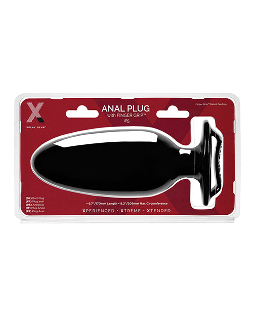 Xplay Gear 7" Finger Grip Plug #5L - Black