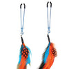 Bijoux de Nip Multi Colored Feather w/Blue Tweezer Clamp