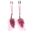 Bijoux de Nip Pink/Black Feather w/Pink Tweezer Clamp