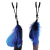 Bijoux de Nip Multi Colored Feather w/Black Wide Tweezer Clamp