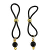 Bijoux de Nip Nipple Halos w/Gold Stars - Black
