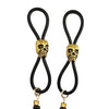 Bijoux de Nip Nipple Halos w/Gold Skulls - Black