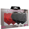 Stolen Kisses Hearts - Red & Black  Pack of 2