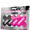 Peekaboos Censored Pasties - 2 Pairs 1 Black/1 Pink