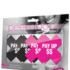 Peekaboos Pay Up Pasties - 2 Pairs 1 Black/1 Pink
