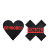 Peekaboos Censored Hearts & X - Pack of 2