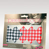 Peekaboos Off the Wall Checkered Pasties - 2 Pairs 1 Black/1 Red