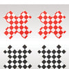Peekaboos Off the Wall Checkered Pasties - 2 Pairs 1 Black/1 Red