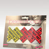 Peekaboos Caution X Pasties - 2 Pairs 1 Red/1 Yellow