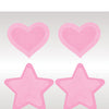 Peekaboos Glow in the Dark Hearts & Stars - Hot Pink 2 Pairs