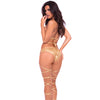 Lace up Lover Bra Set - Gold