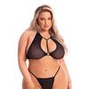 Pink Lipstick The Real Me Bralette & Thong Black QN
